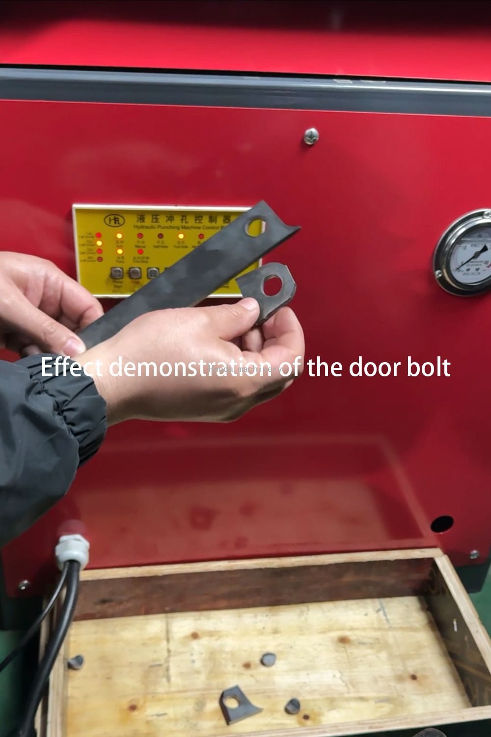 Custom Double-Station Hydraulic Punch Press for Precision Door Bolt & Latch Manufacturing Iron Worker