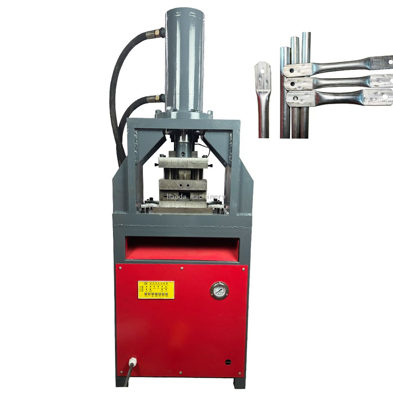 Hydraulic Punching Machine for Flattening & Arc Cutting Metal Tubes | Custom Solutions 