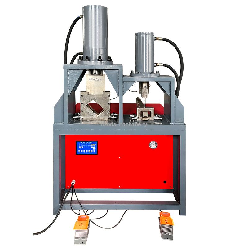 Metal square tube punching and cutting machine