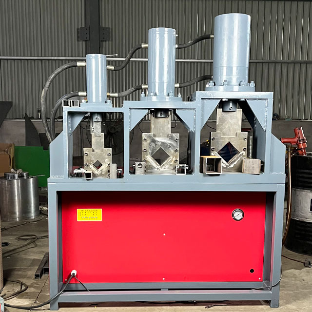 Three - Station Hydraulic Square Tube Cutting Ironworker (Custom Molds Available)