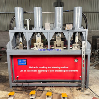 Customizable Hydraulic Punch & Shear: Arc - Cutting for Metal Tubes & Angle Iron Slotting