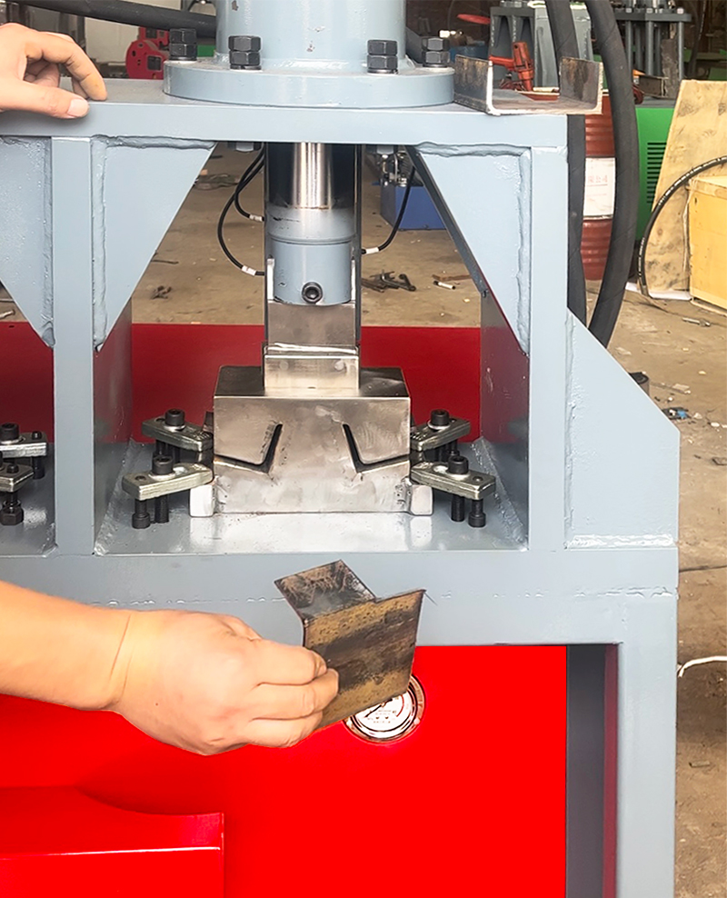 Channel steel shearing and punching machine