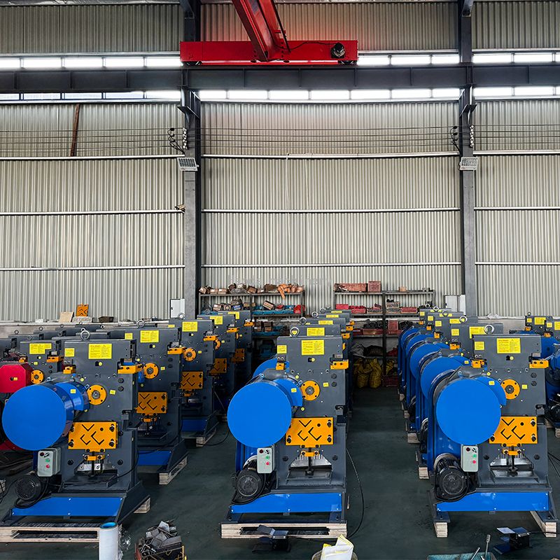 Blue multifunctional punching and shearing machine metal cutting machine
